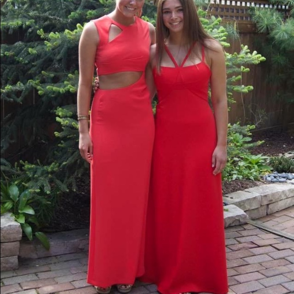 BCBG Orange/Red gown size 4